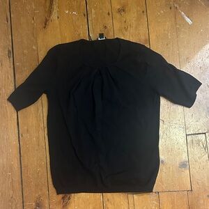 Elegant Black Women's short sleeve sweater